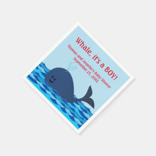 Serviette En Papier Baleine, c'est des serviettes d'un baby shower de
