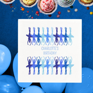 Serviette En Papier Ballerina Bleu Anniversaire personnalisé