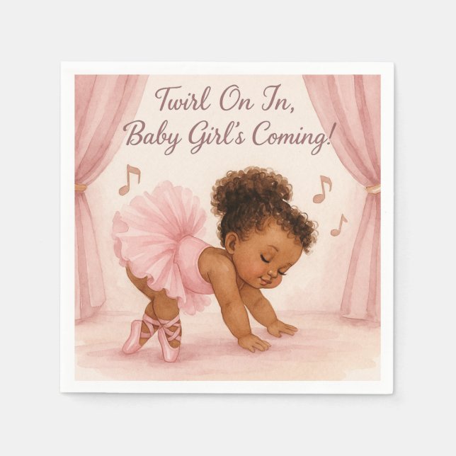 Serviette En Papier Ballerina in the Making (Devant)