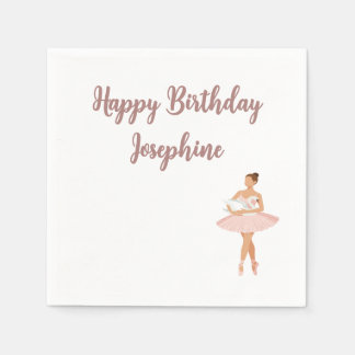 Serviette En Papier Ballerina moderne thème d'anniversaire Napkins