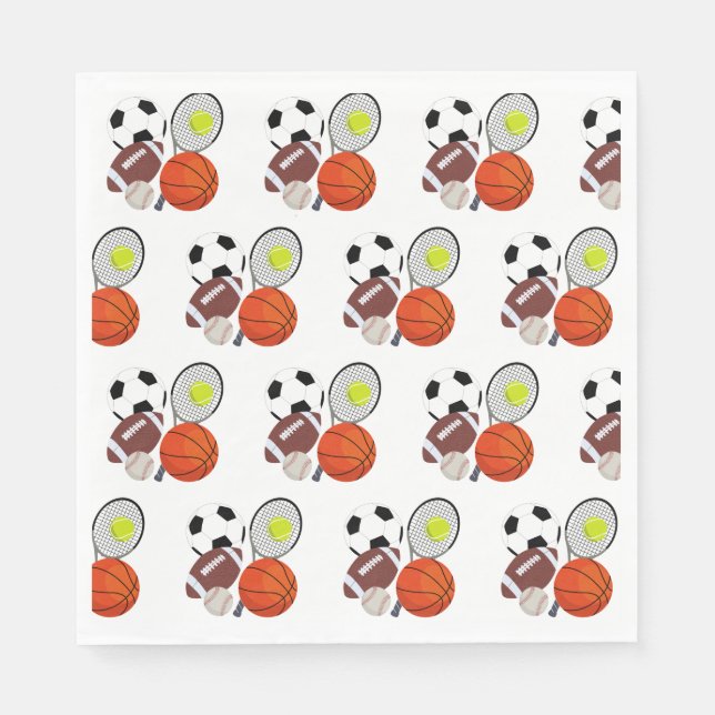 Serviette En Papier Balles sportives (Devant)