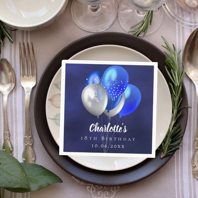 Serviette En Papier Ballons bleu marine (Créateur téléchargé)