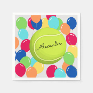 Serviette En Papier Ballons colorés Football ballon fun Napkins
