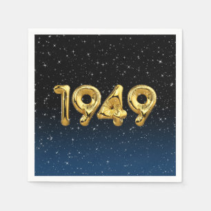 Serviette En Papier Ballons D'Anniversaire 1949 En Étoiles