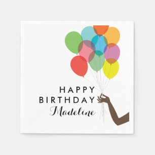 Serviette En Papier Ballons lumineux Customisés de joyeuses serviettes
