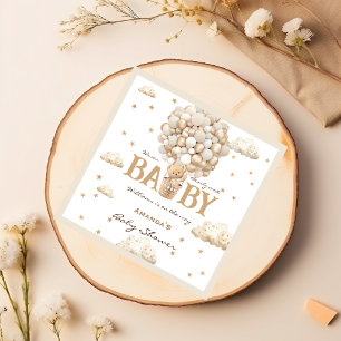 Serviette En Papier Ballons Ours Teddy Bearly Wait Boho Baby shower