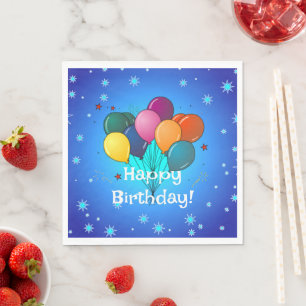 Serviette En Papier Ballons pour la célébration d'anniversaire,