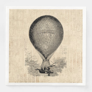 Serviette En Papier Balloon à air chaud à l'ancienne