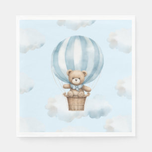 Serviette En Papier Balloon chaud Teddy Bear Baby shower neutre Napkin