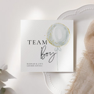 Serviette En Papier Balloon rose et bleu Équipe de révélation de genre