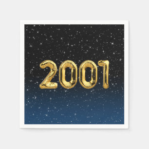 Serviette En Papier Balloons D'Anniversaire 2001 En Étoiles
