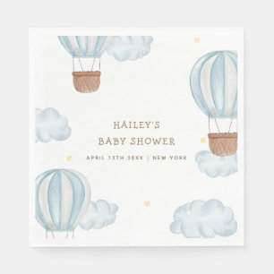 Serviette En Papier Balloons élégants bleus Fête bébé Garçon