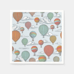 Serviette En Papier Ballotte à air chaud Vintage vers le haut et vers 