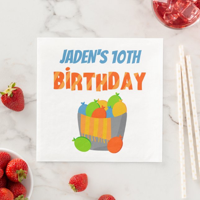 Serviette En Papier Ballotte d'eau fête des enfants Anniversaire d'été (En situation)