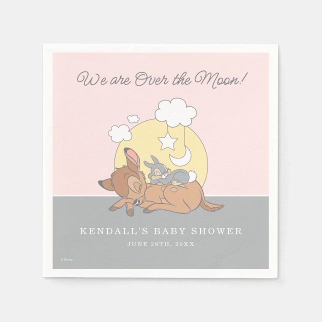 Serviette En Papier Bambi | Au-dessus du Baby shower des filles de la  (Devant)