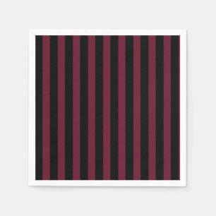 Serviette En Papier Bande de Bourgogne et de noir