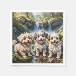 Serviette En Papier Bande de chiens marrants
