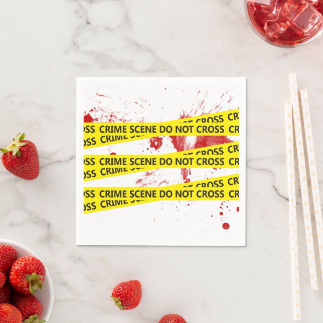 Serviette En Papier Bande de scène de crime policier (En situation)