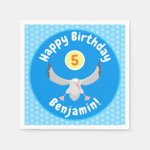 Serviette En Papier Bande dessinée de l'oiseau mûre albatros