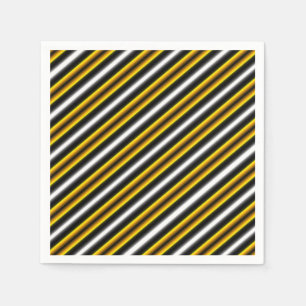Serviette En Papier Bandes arc-en-ciel blanc jaune