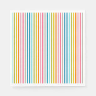 Serviette En Papier Bandes arc-en-ciel estivales