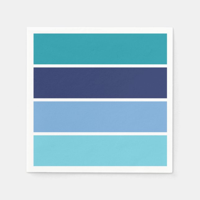 Serviette En Papier Bandes bleues (Devant)