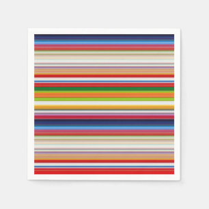 Serviette En Papier Bandes chaudes et colorées