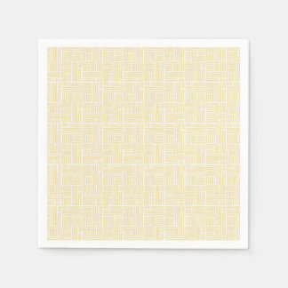 Serviette En Papier Bandes de rouleau d'encre jaune sur blanc