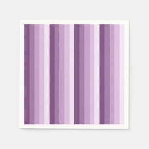 Serviette En Papier Bandes d'ombre prune violette