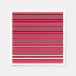 Serviette En Papier Bandes rouges