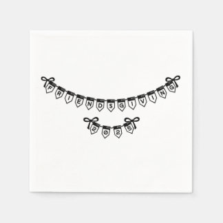 Serviette En Papier Bannière Friendsgiving Font Design Naples