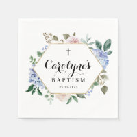 Baptême des Hydrangées Bleues et Rose du cadre flo