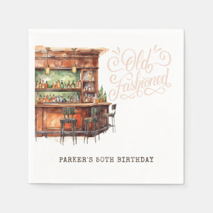 Serviette En Papier Bar Ancien Âgé Adulte Anniversaire N'Importe Quel 