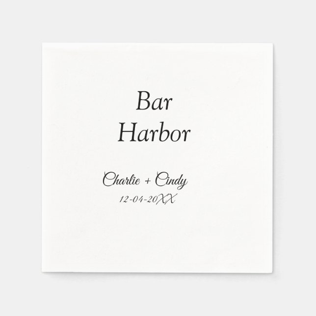 Serviette En Papier Bar Harbour bachelorée fête d'honneur mariage a (Devant)