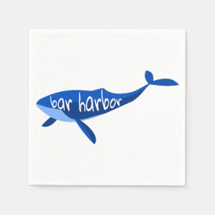 Serviette En Papier Bar Harbour Maine Whale