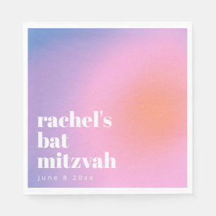 Serviette En Papier Bar Mitzvah Personnalisé Lavande Violet Tendances