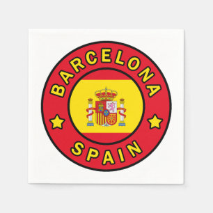 Serviette En Papier Barcelone Espagne