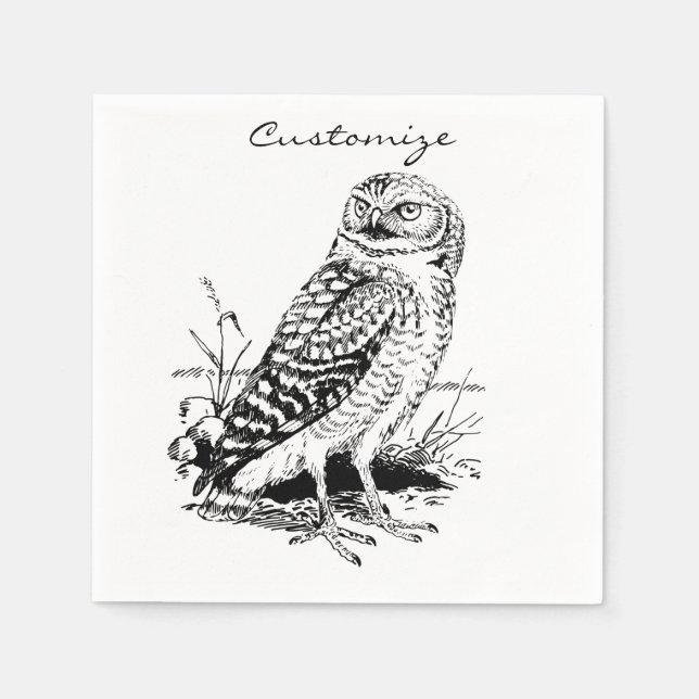 Serviette En Papier Barne Owl Thunder_Cove (Devant)