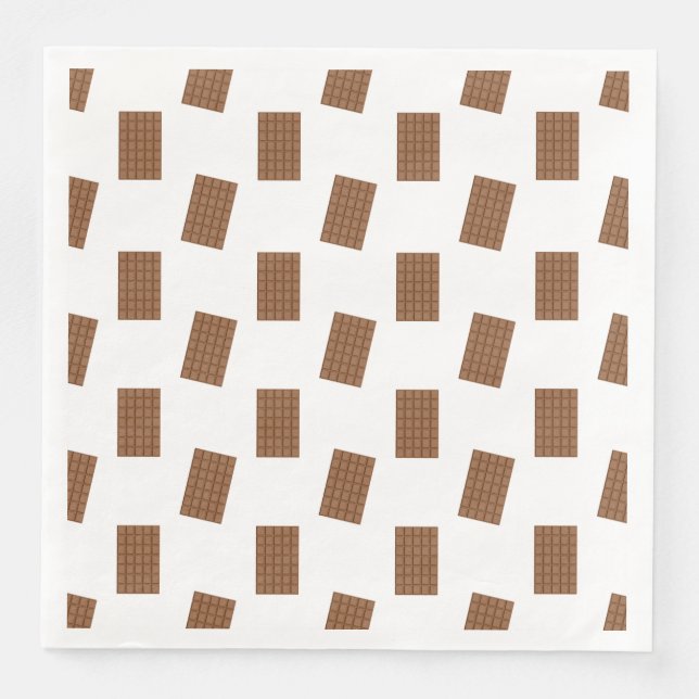 Serviette En Papier Bars à chocolat Arrière - plan blanc (Devant)