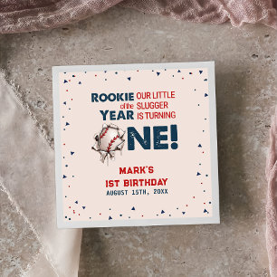 Serviette En Papier Baseball 1er Anniversaire