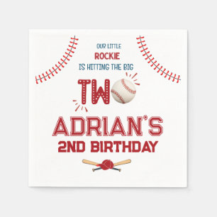 Serviette En Papier Baseball 2e anniversaire garçon