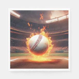 Serviette En Papier Baseball Flamand Au Stade