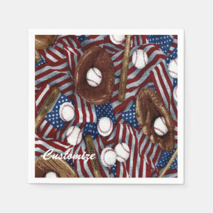 Serviette En Papier Baseball Personnalisé Aux Etats-Unis Napkins