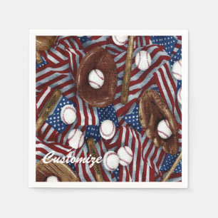 Serviette En Papier Baseball Personnalisé Aux Etats-Unis Napkins