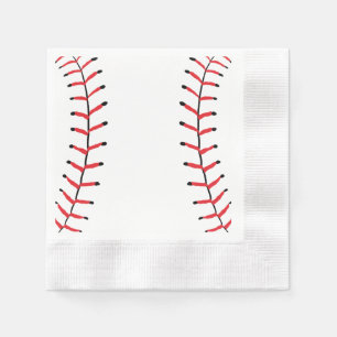 Serviette En Papier Baseball Seams Sport Style Baseball Thème