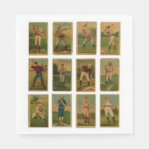 Serviette En Papier Baseball vintage