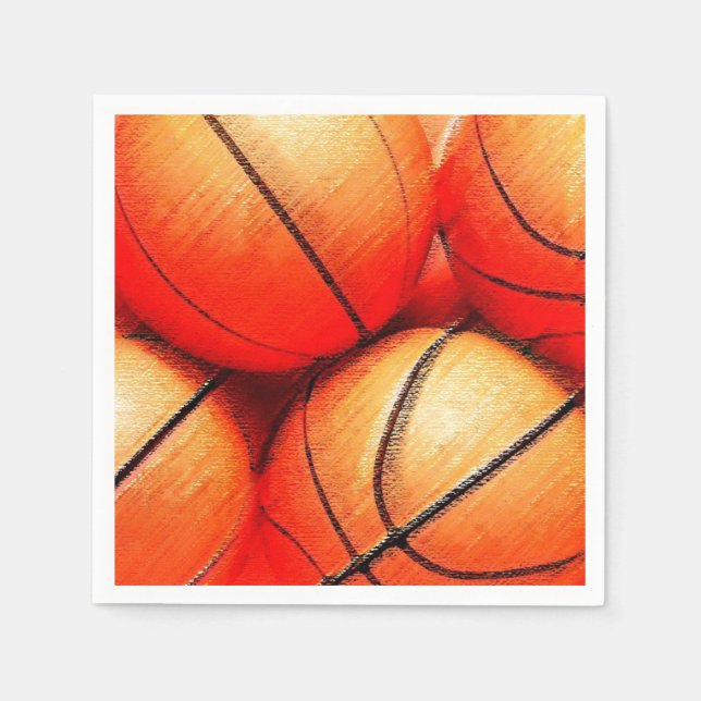 Serviette En Papier Basket-ball (Devant)