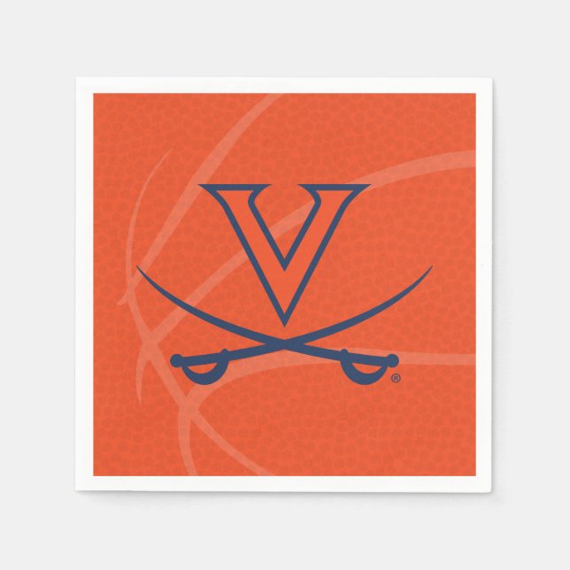 Serviette En Papier Basket-ball des Cavaliers de Virginie (Devant)