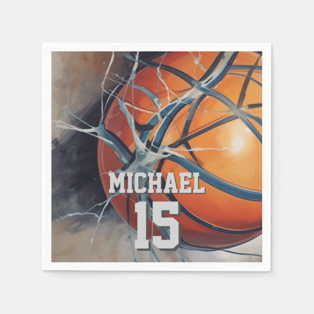 Serviette En Papier Basket-ball Votre nom (Devant)