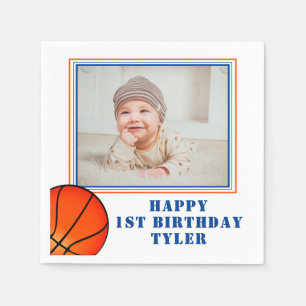 Serviette En Papier Basketball Ball Kids Photo Anniversaire